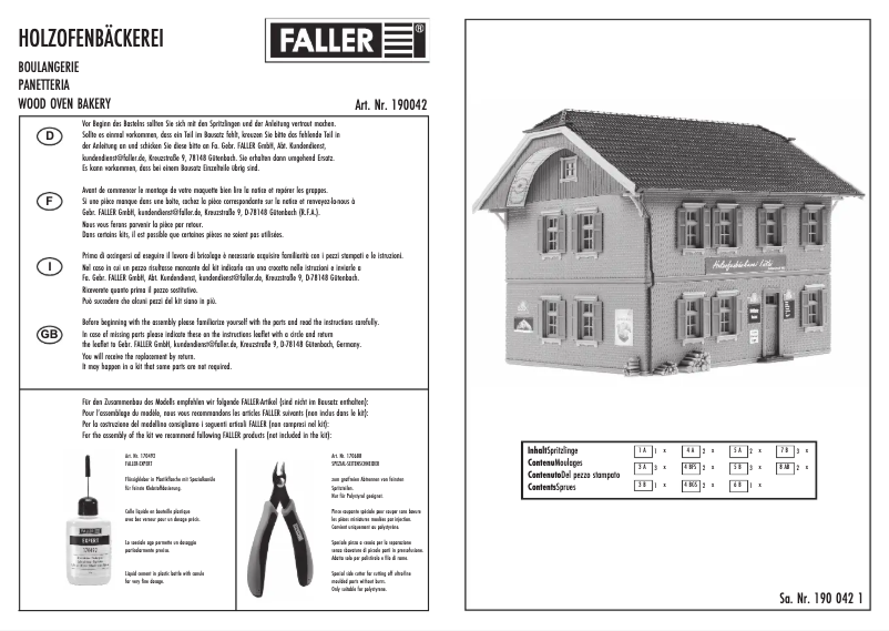 Page n°1 - Manuel utilisateur Faller 190042