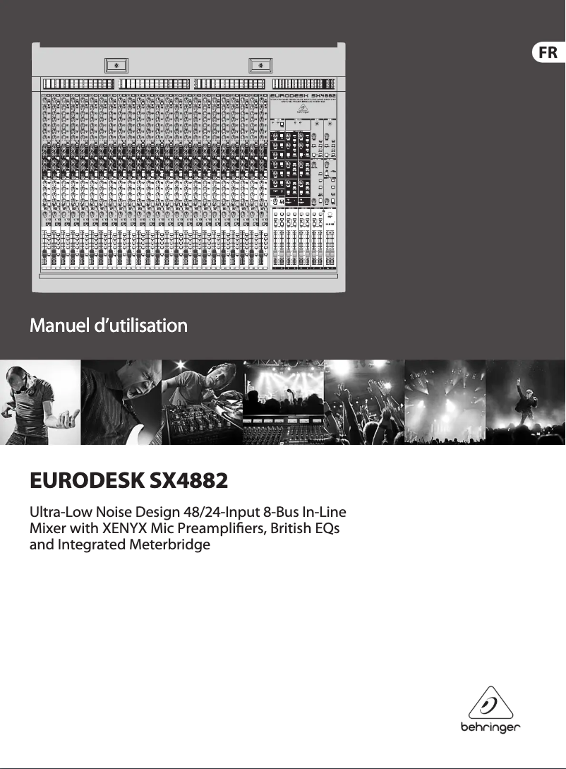 Page 1 de la notice Manuel utilisateur Behringer Eurodesk SX4882