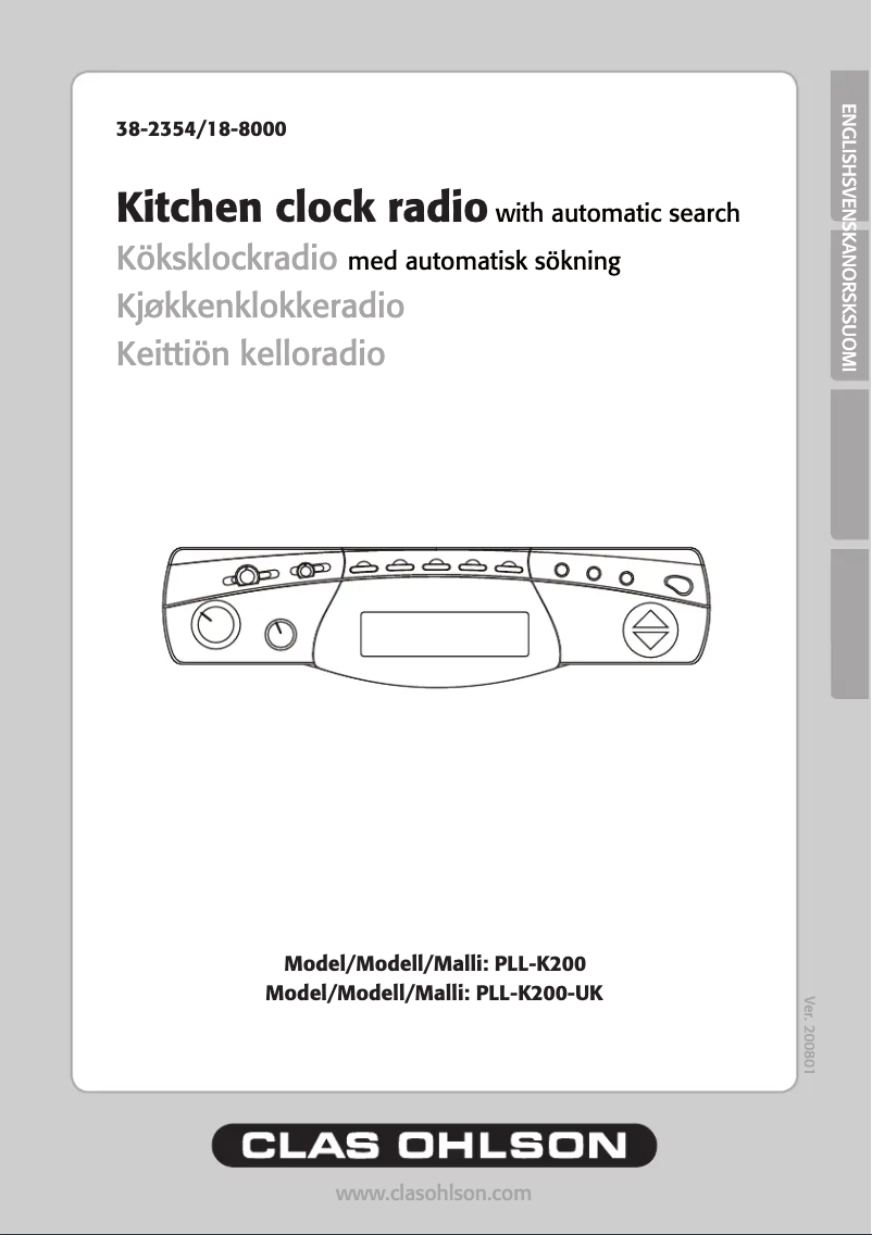 Image de la première page du manuel de l'appareil PLL-K200