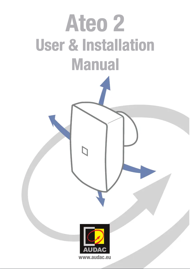 Page 1 de la notice Manuel utilisateur Audac ATEO 2