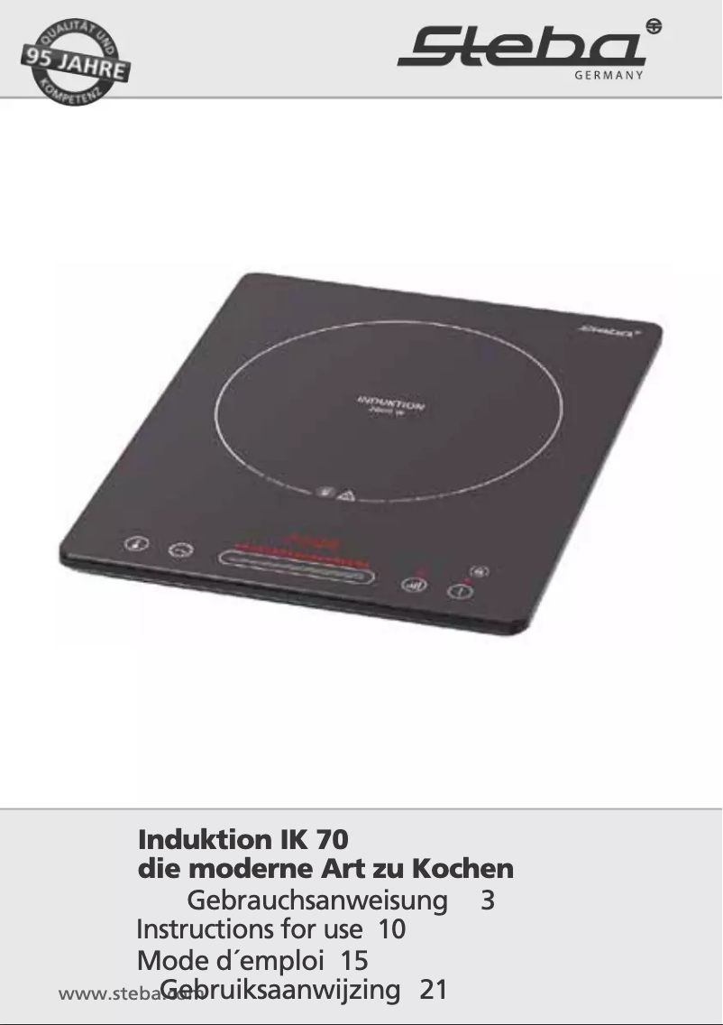 Page 1 de la notice Manuel utilisateur Steba IK 70