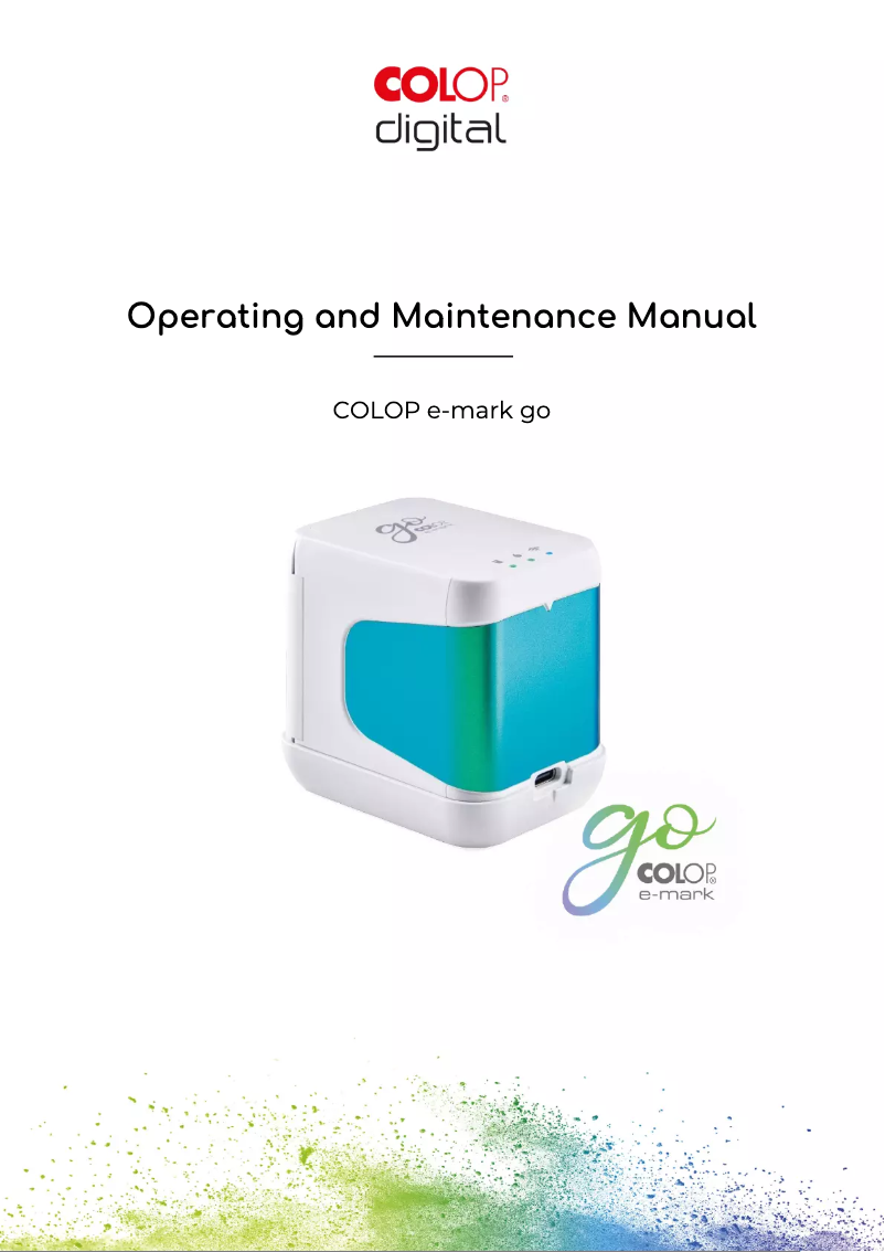 Page n°1 - Manuel utilisateur Colop e-mark go