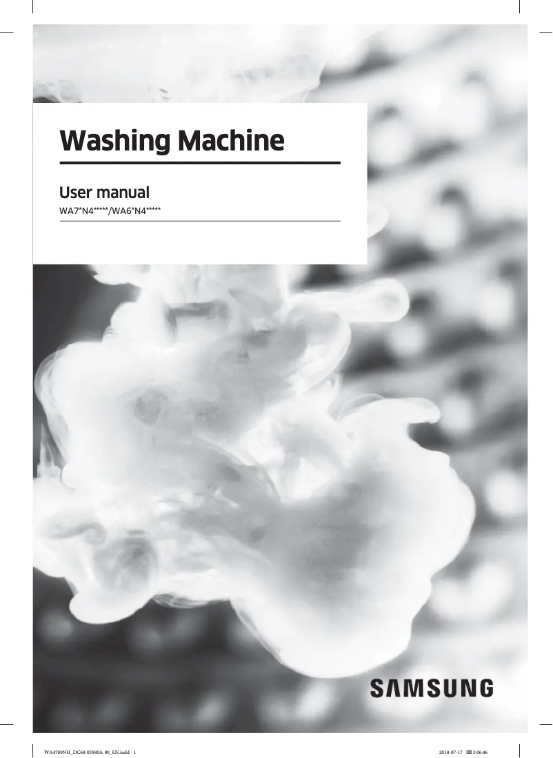 Page n°1 - Manuel utilisateur Samsung WA70N4260SS
