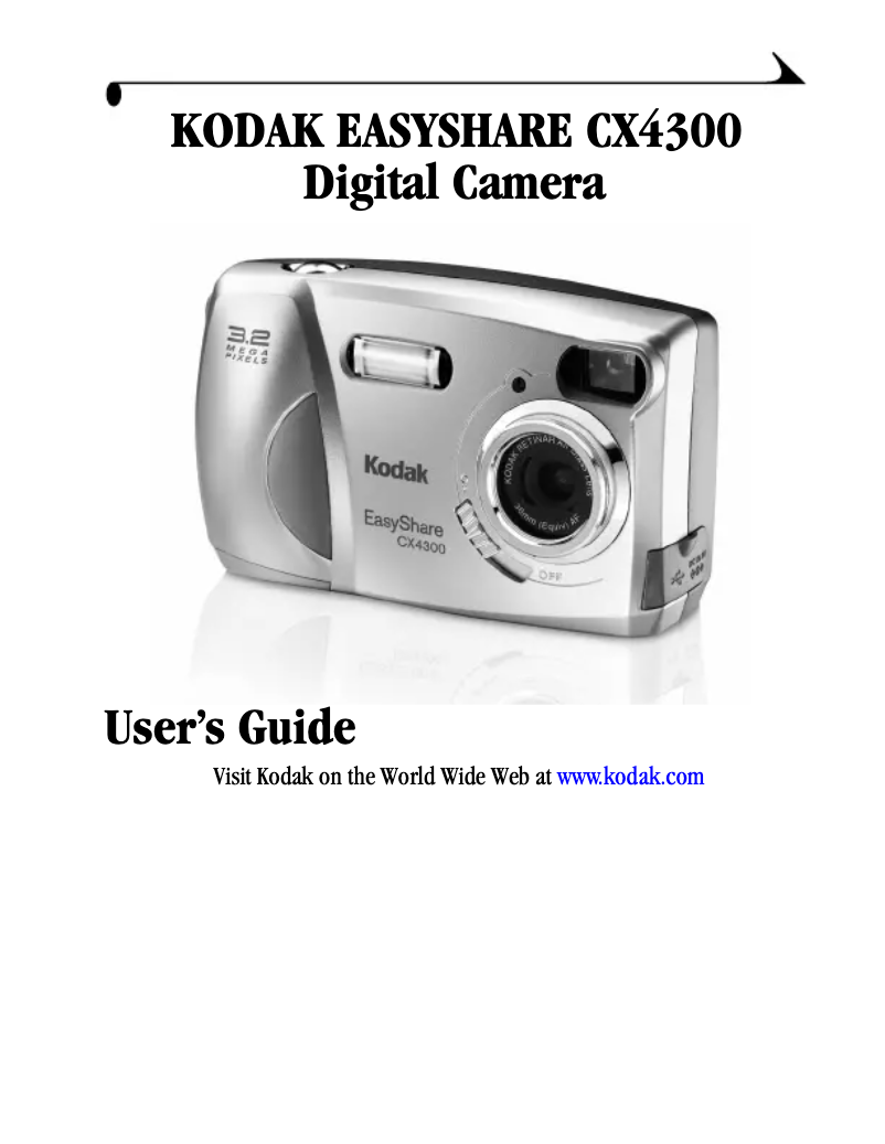Image de la première page du manuel de l'appareil EasyShare CX4300