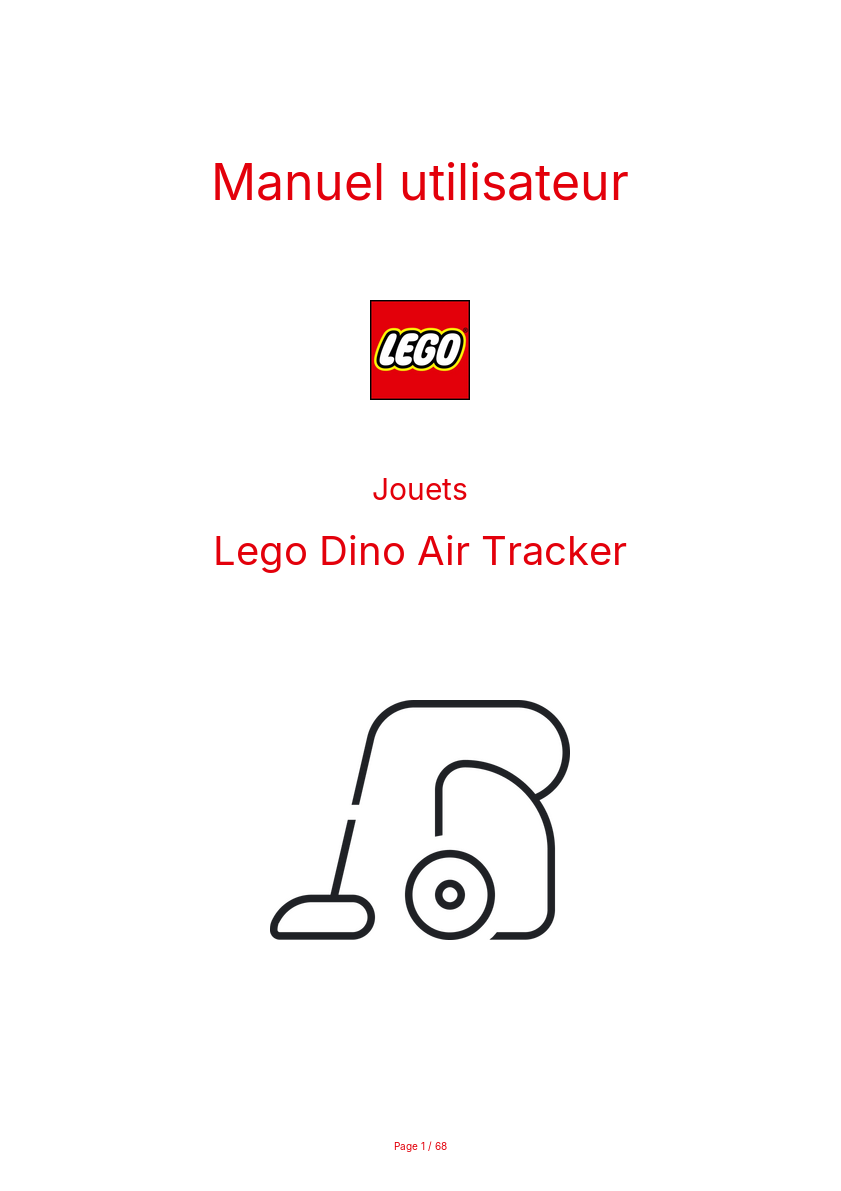 Image de la première page du manuel de l'appareil Dino Air Tracker