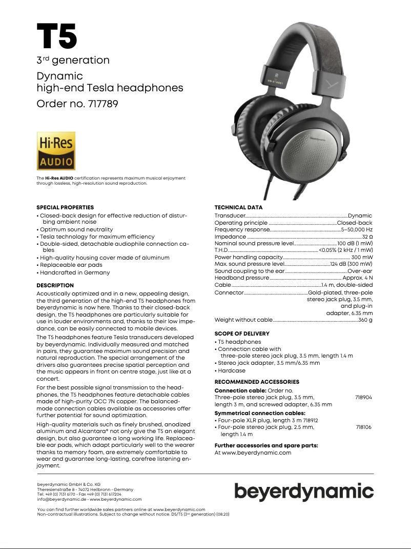 Image de la première page du manuel de l'appareil T5