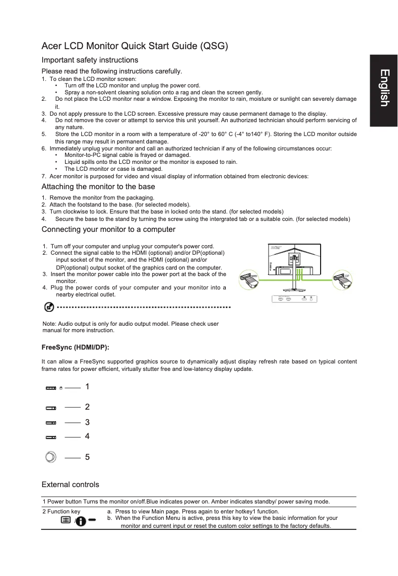 Imagen de la primera página del manual del dispositivo XF252QPBMIIPRX