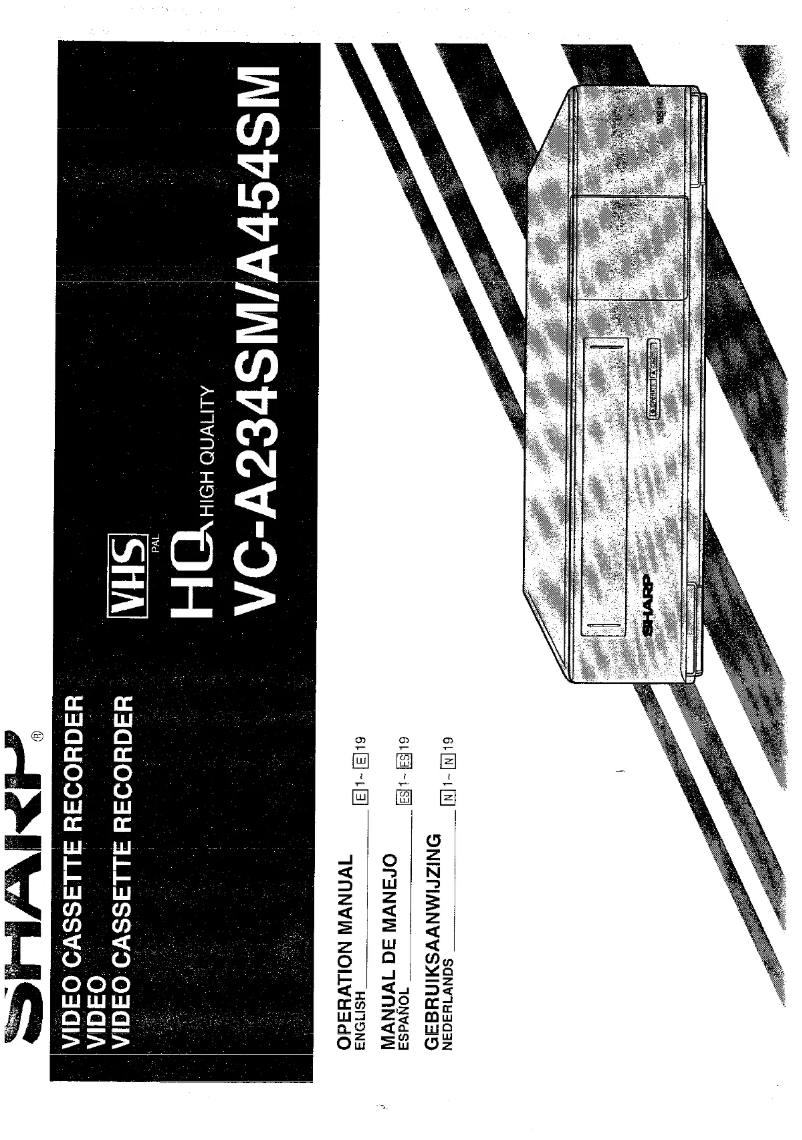 Page n°1 - Manuel utilisateur Sharp VC-A454SM