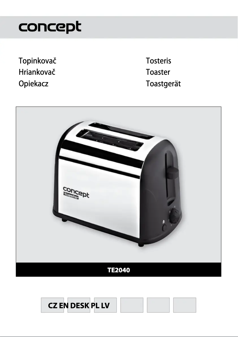 Image de la première page du manuel de l'appareil TE-2040