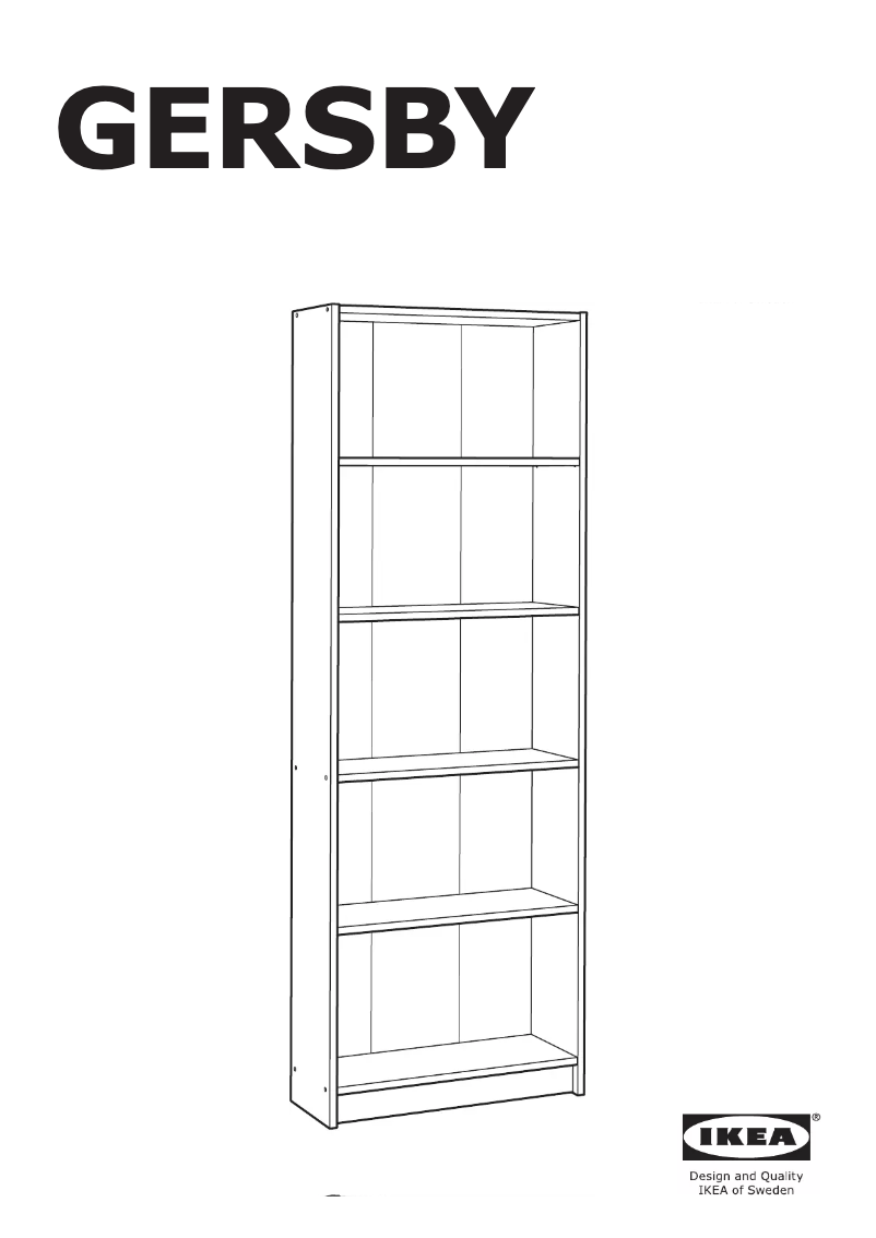Page 1 de la notice Instructions / montage Ikea GERSBY