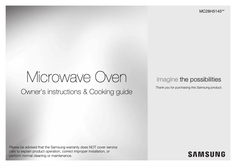 Image de la première page du manuel de l'appareil MC28H5145VK