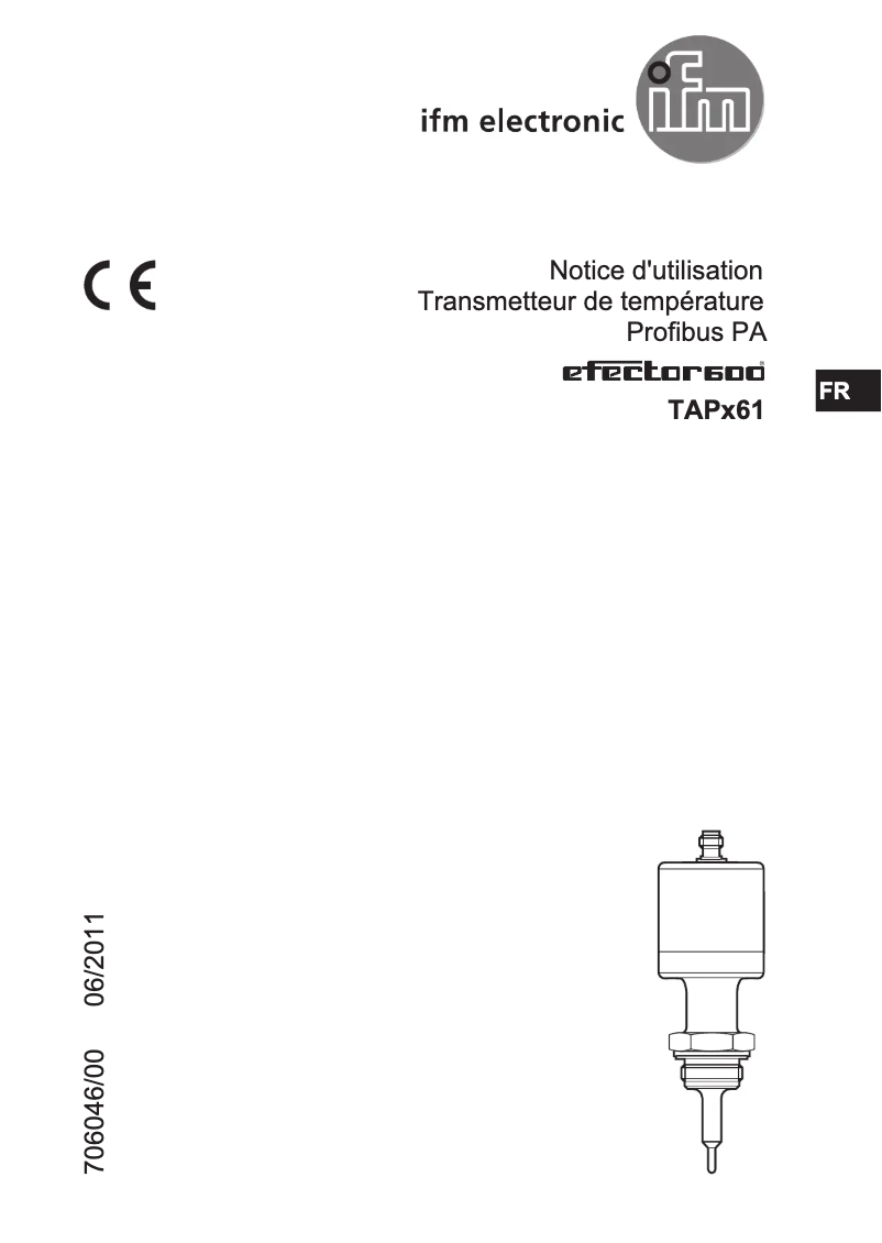 Page 1 de la notice Manuel utilisateur IFM TAP161