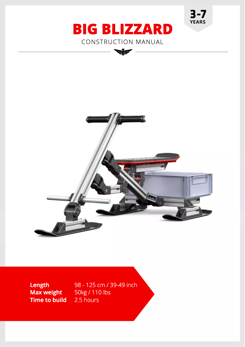 Page 1 de la notice Manuel utilisateur Infento Junior Snow Kit Big Blizzard