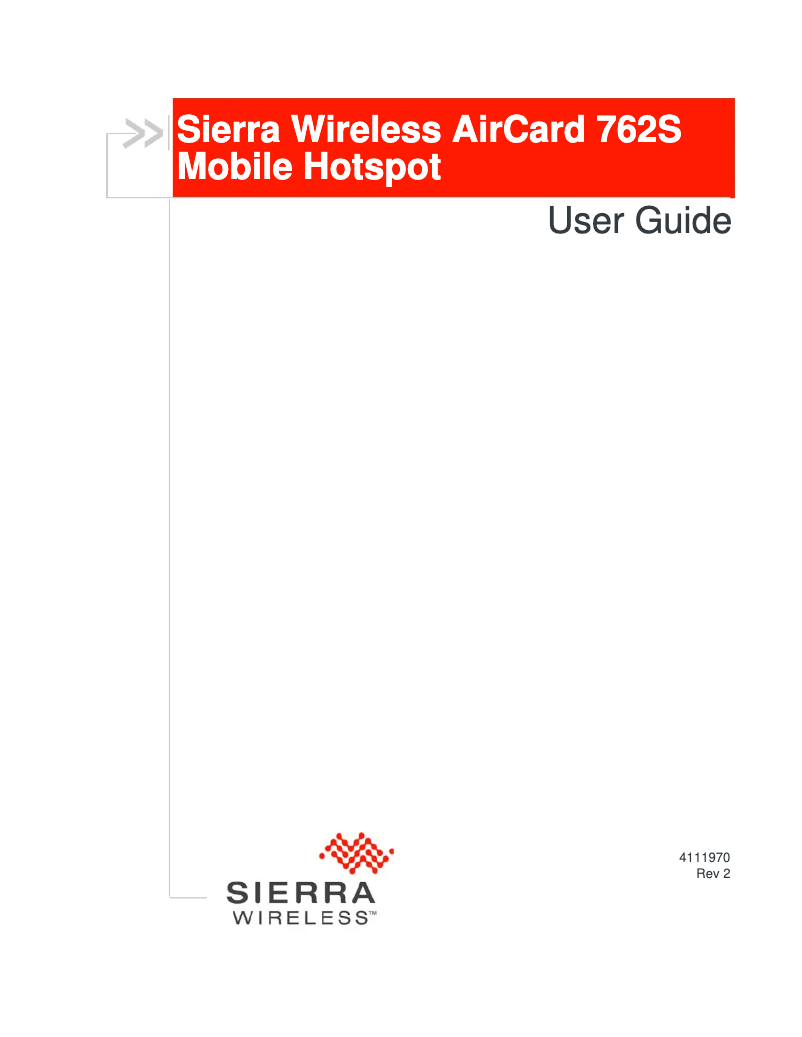 Page 1 de la notice Manuel utilisateur Netgear AirCard 762S (