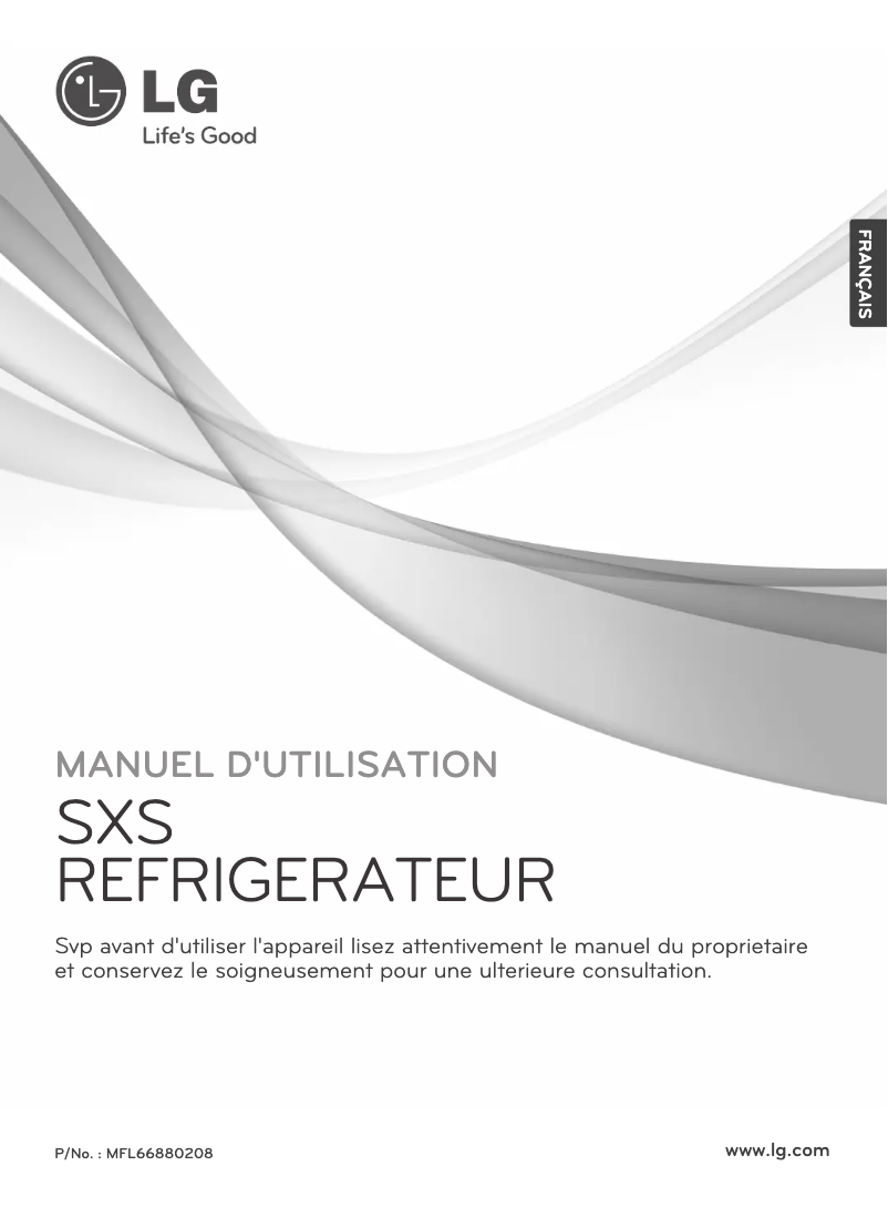 Page 1 de la notice Manuel utilisateur LG GR-P287PGN