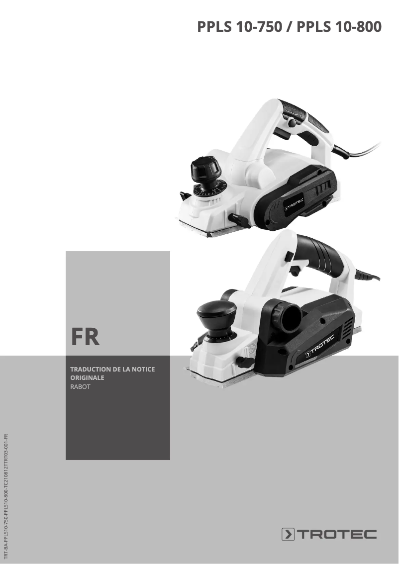 Page n°1 - Manuel utilisateur Trotec PPLS 10-800