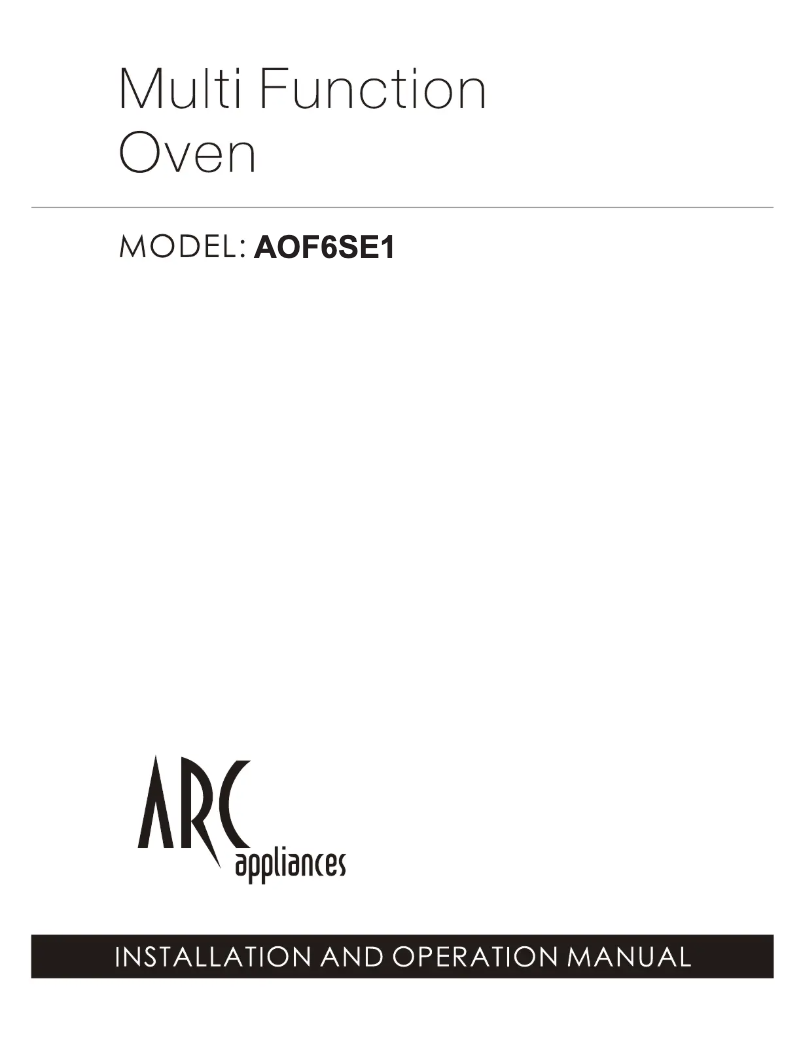 Page n°1 - Manuel utilisateur ARC AOF6SE1