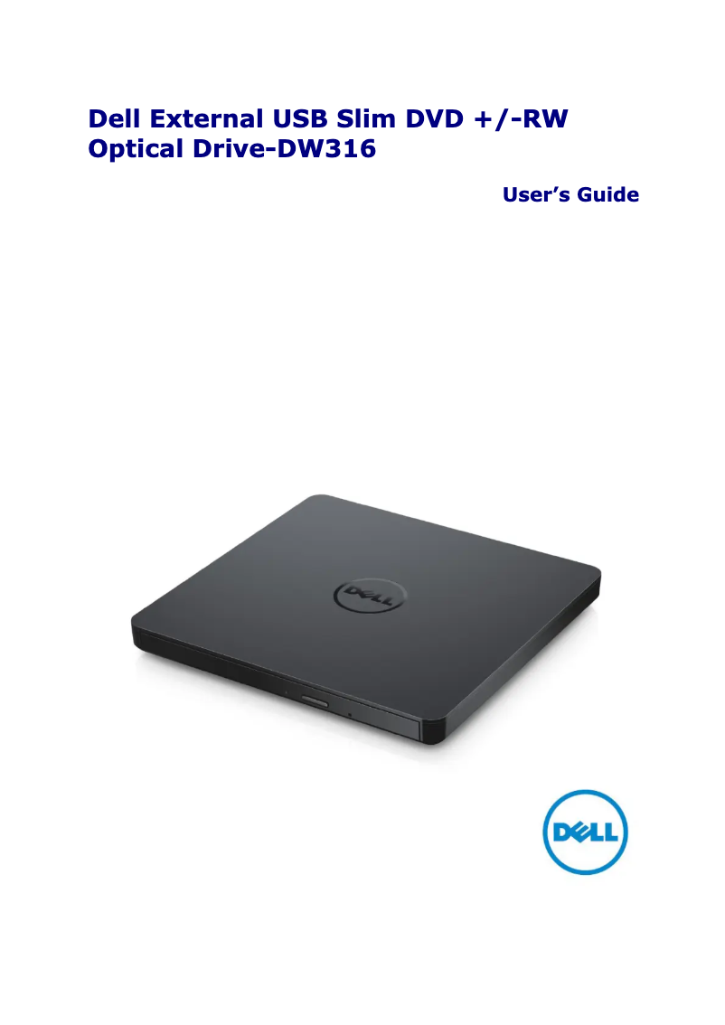 Page n°1 - Manuel utilisateur Dell DW316