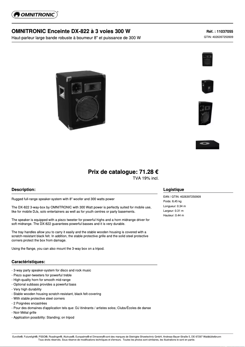 Image de la première page du manuel de l'appareil DX-822