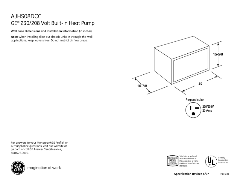 Image de la première page du manuel de l'appareil AJHS08DCC