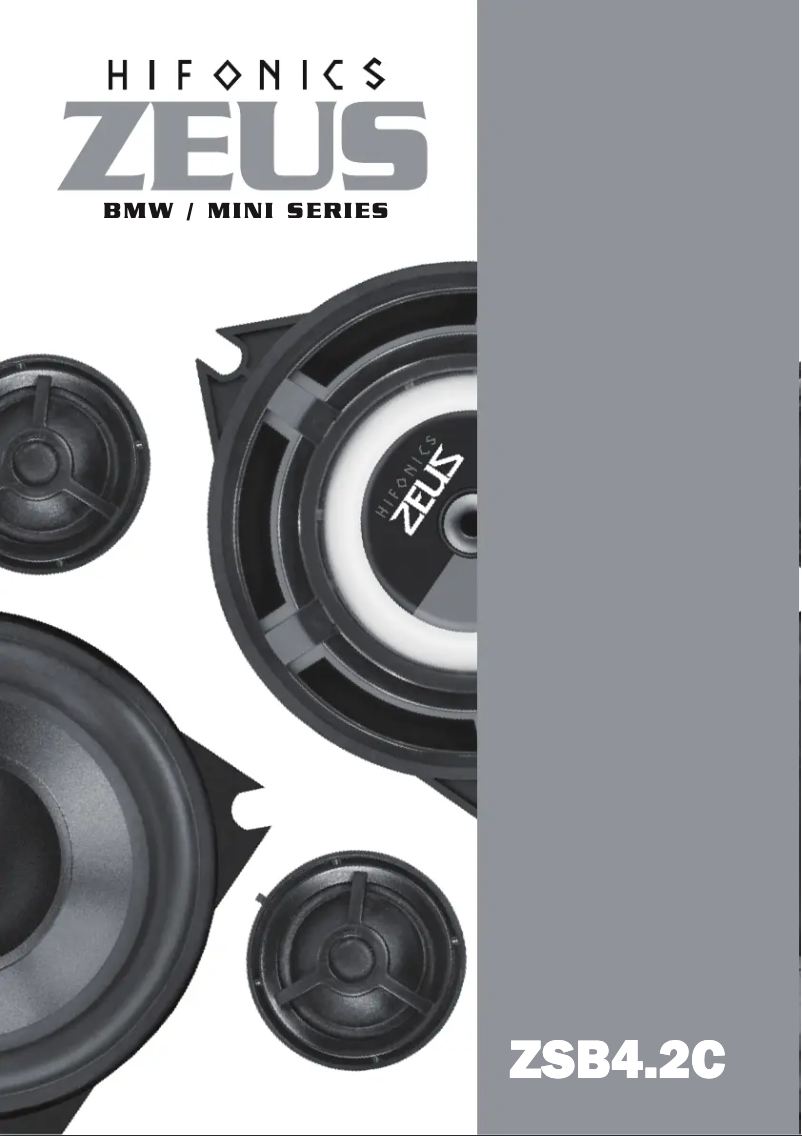 Page 1 de la notice Manuel utilisateur Hifonics Zeus ZSB8.3C