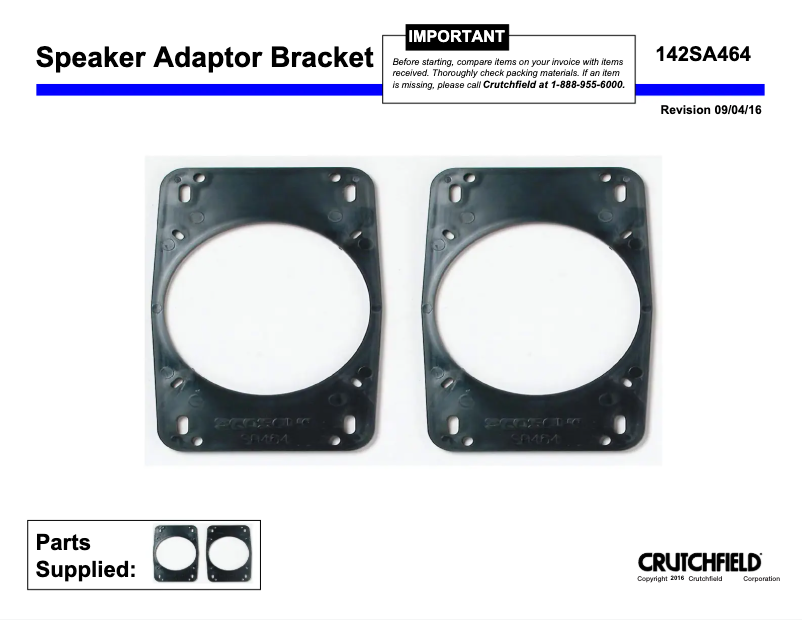 Page n°1 - Manuel utilisateur Scosche SA-64