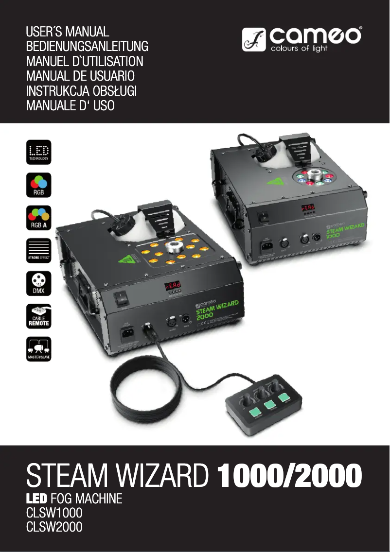 Page n°1 - Manuel utilisateur Cameo Steam Wizard 2000