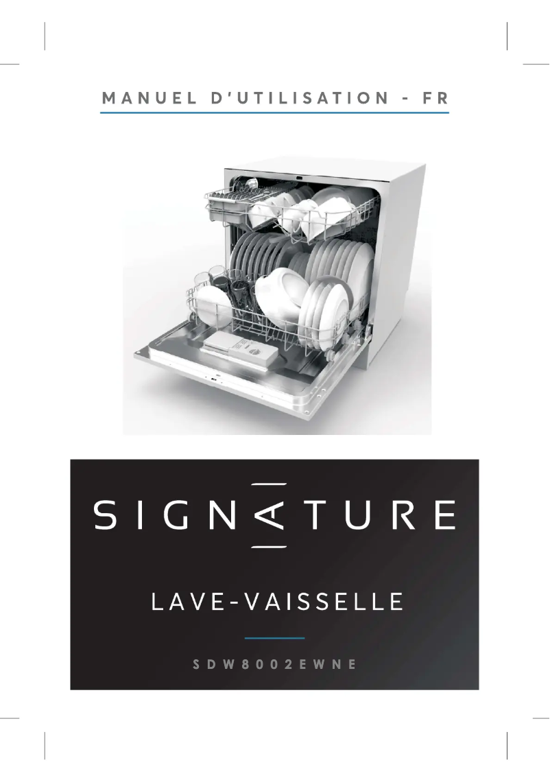 Page n°1 - Manuel utilisateur Signature SDW8002EWNE