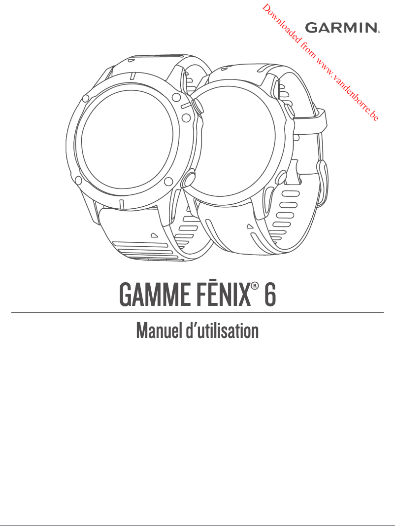 Page n°1 - Manuel utilisateur Garmin Fenix 6 Solar