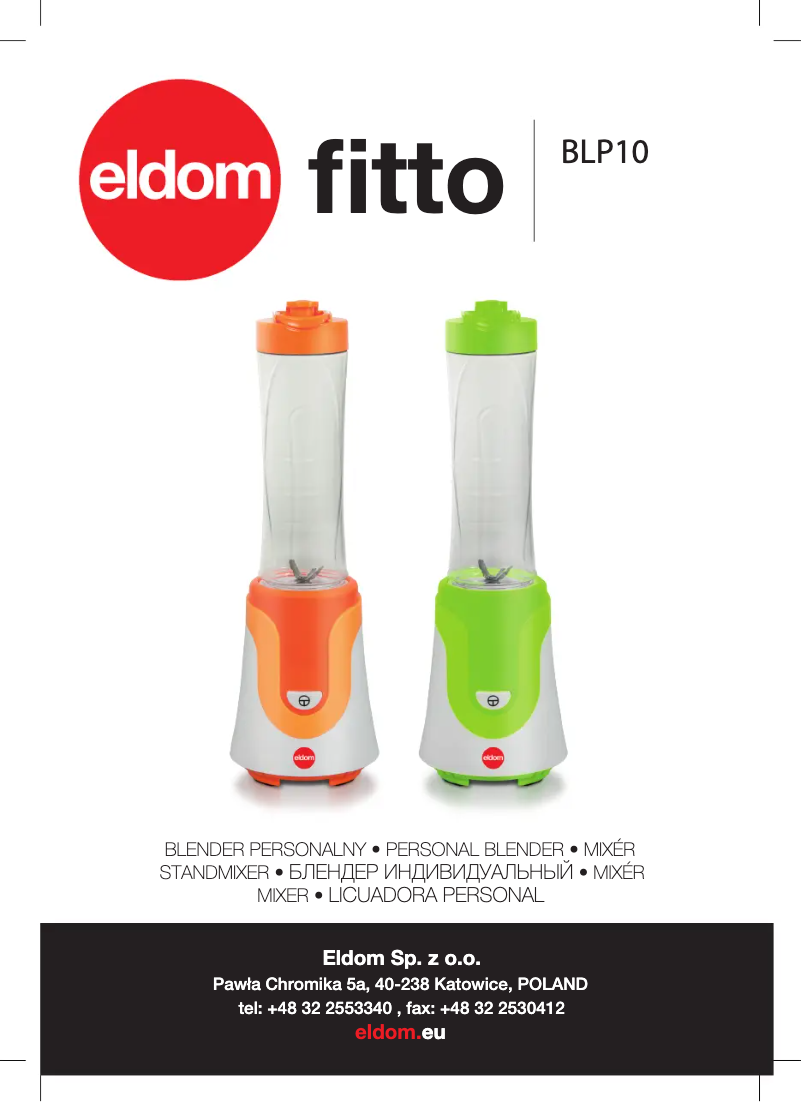 Image de la première page du manuel de l'appareil Fitto BLP10Z