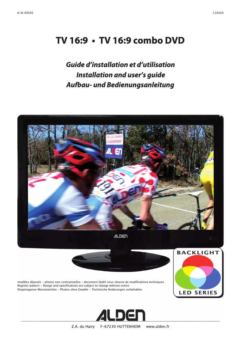 Image de la première page du manuel de l'appareil 16inch