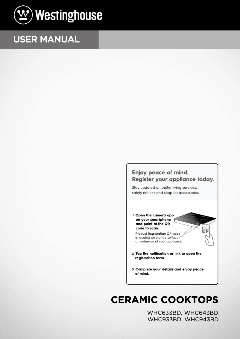 Page 1 de la notice Manuel utilisateur Westinghouse WHC643BD