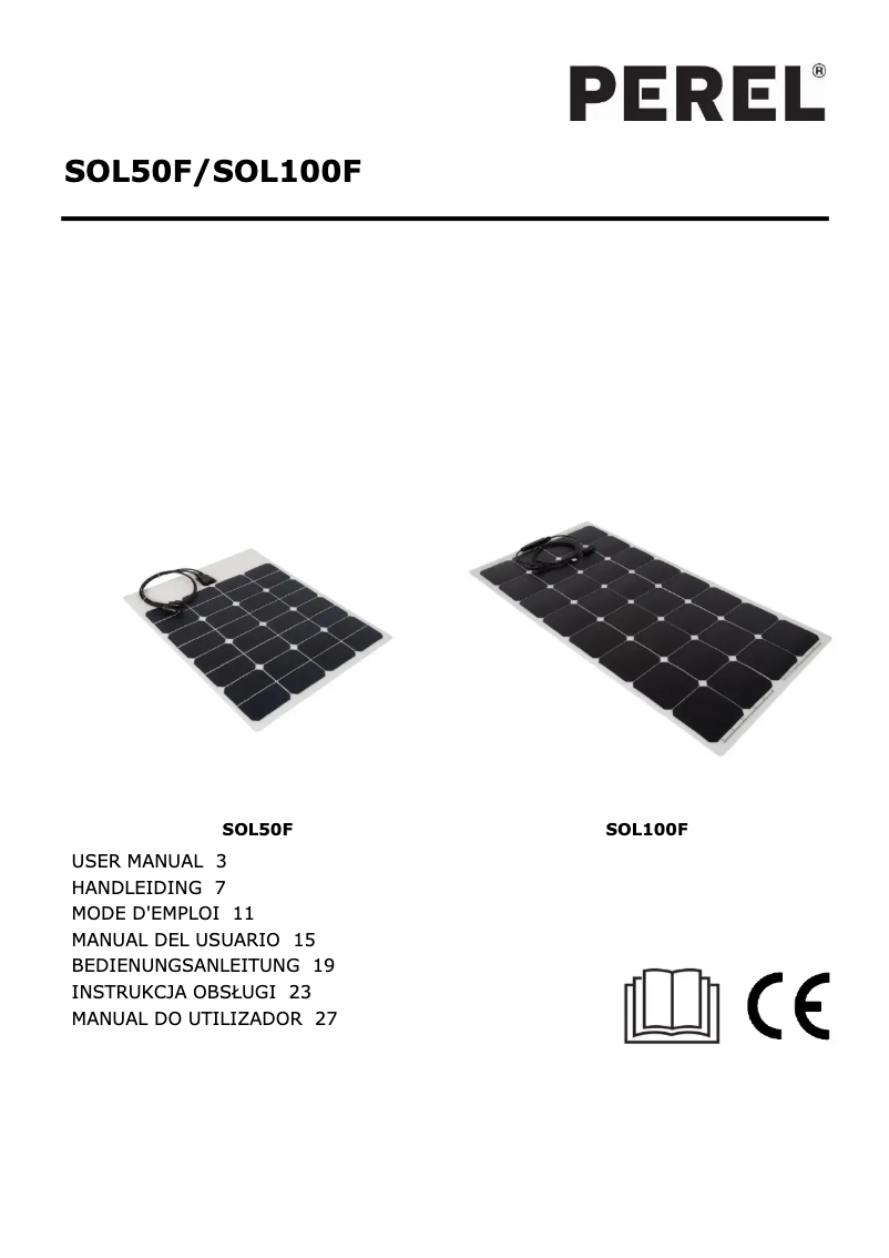 Page 1 de la notice Manuel utilisateur Velleman SOL50F