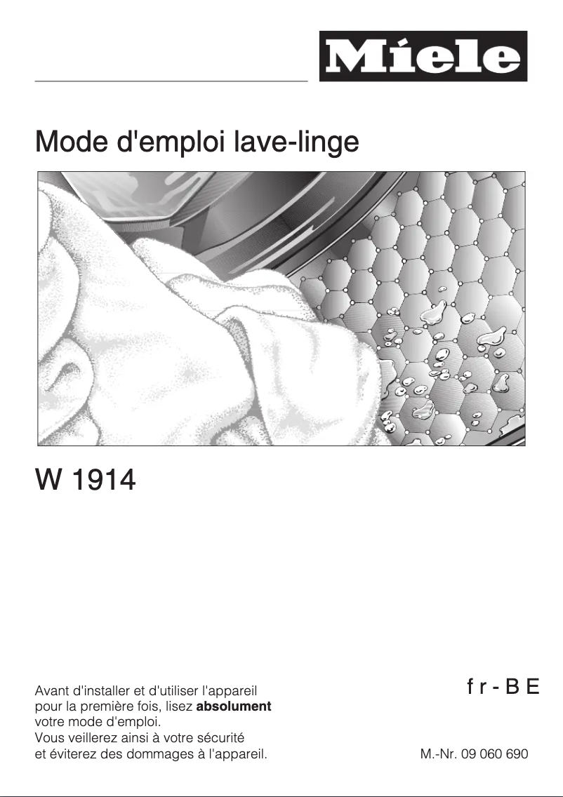 Page n°1 - Manuel utilisateur Miele W 1914