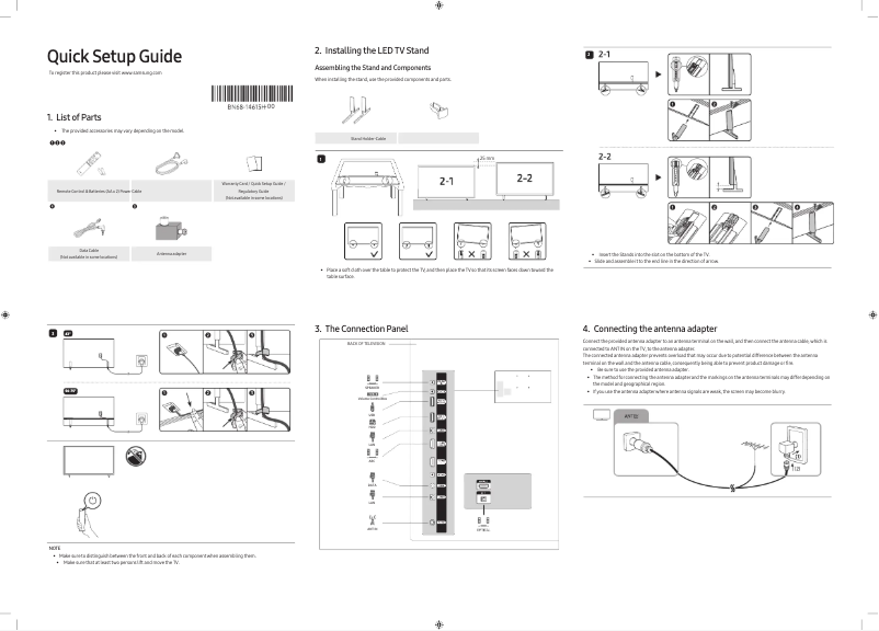 Page 1 de la notice Manuel utilisateur Samsung HG50AU800AJ