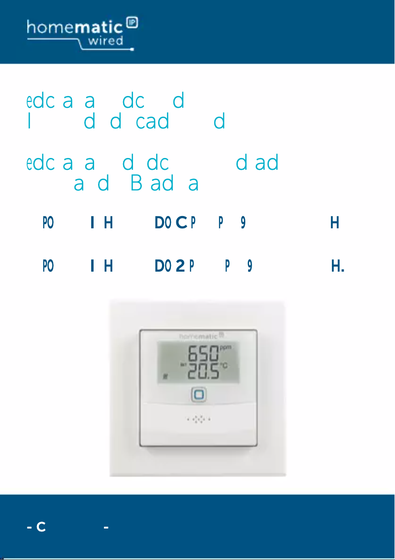 Page 1 de la notice Manuel utilisateur Homematic IP HmIPW-SCTHD