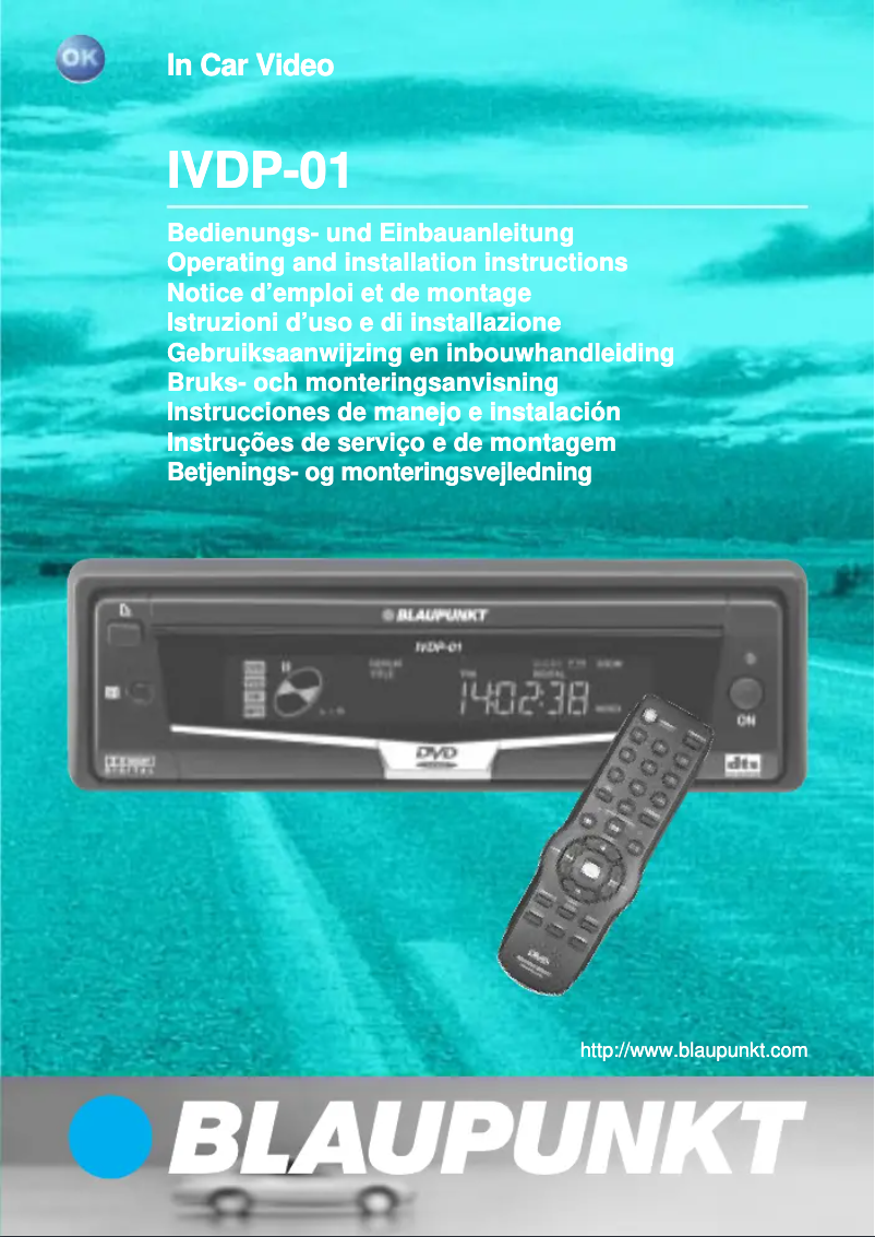 Page n°1 - Manuel utilisateur Blaupunkt IVDP-01