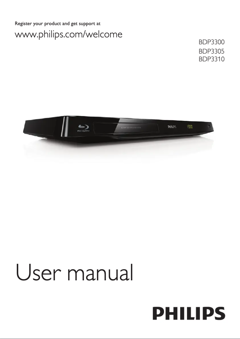 Page n°1 - Manuel utilisateur Philips BDP3310