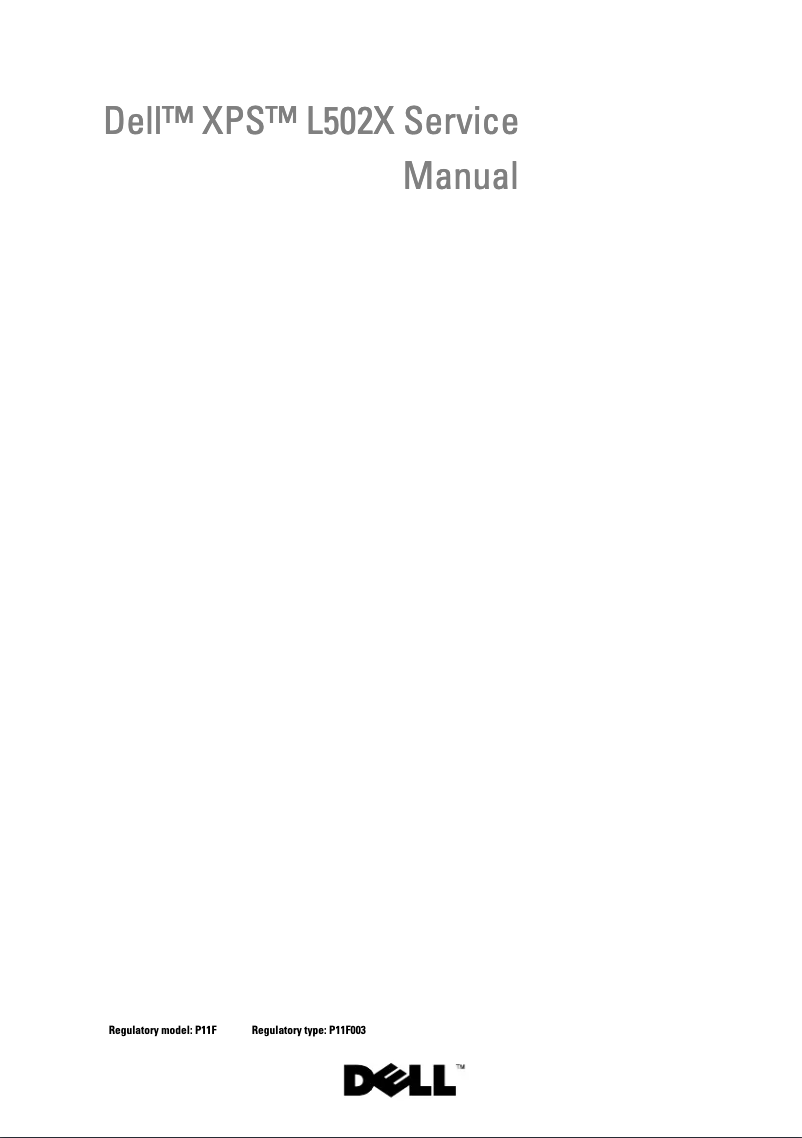 Page 1 de la notice Manuel utilisateur Dell XPS L502x