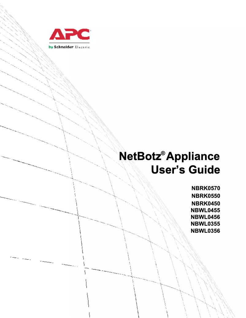Page n°1 - Manuel utilisateur NetBotz NBWL0455