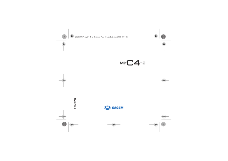 Page 1 de la notice Manuel utilisateur Sagem MYC4-2