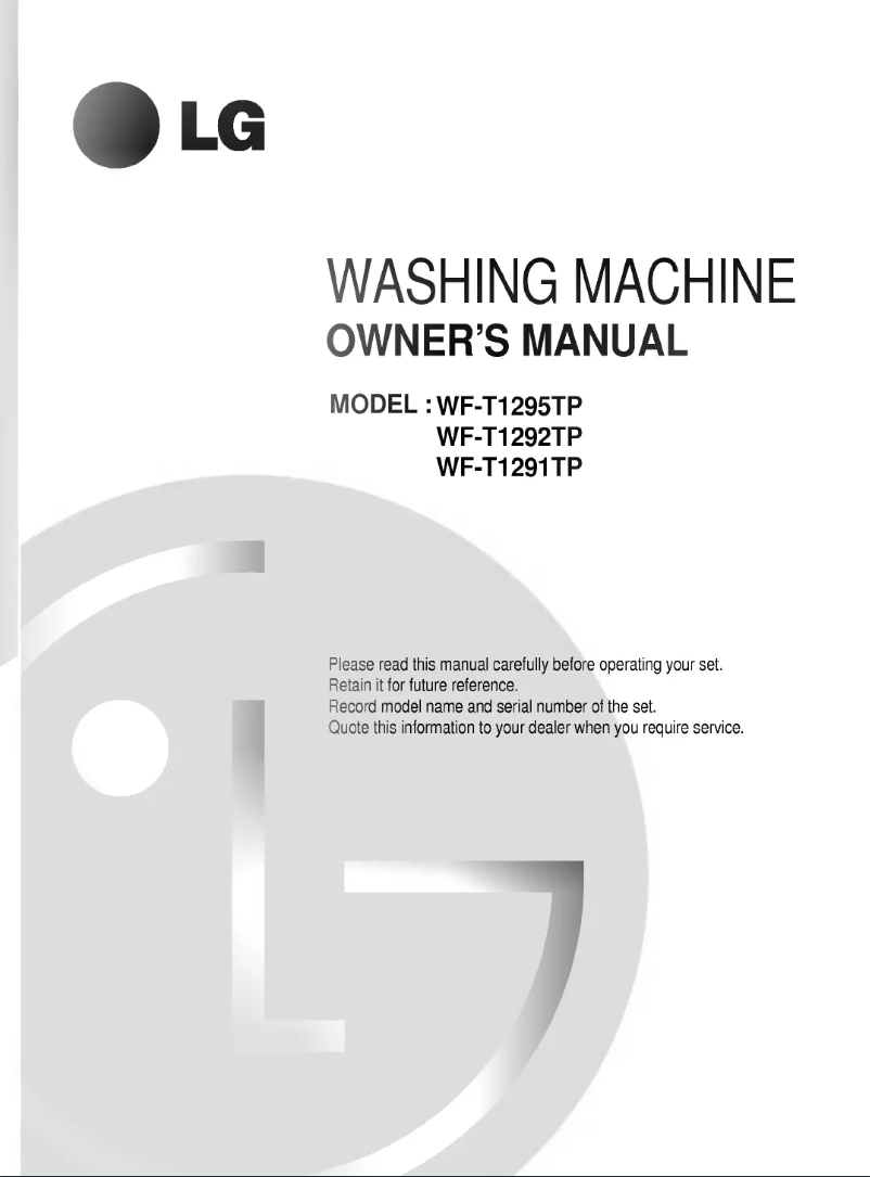 Page n°1 - Manuel utilisateur LG WF-T1292TP