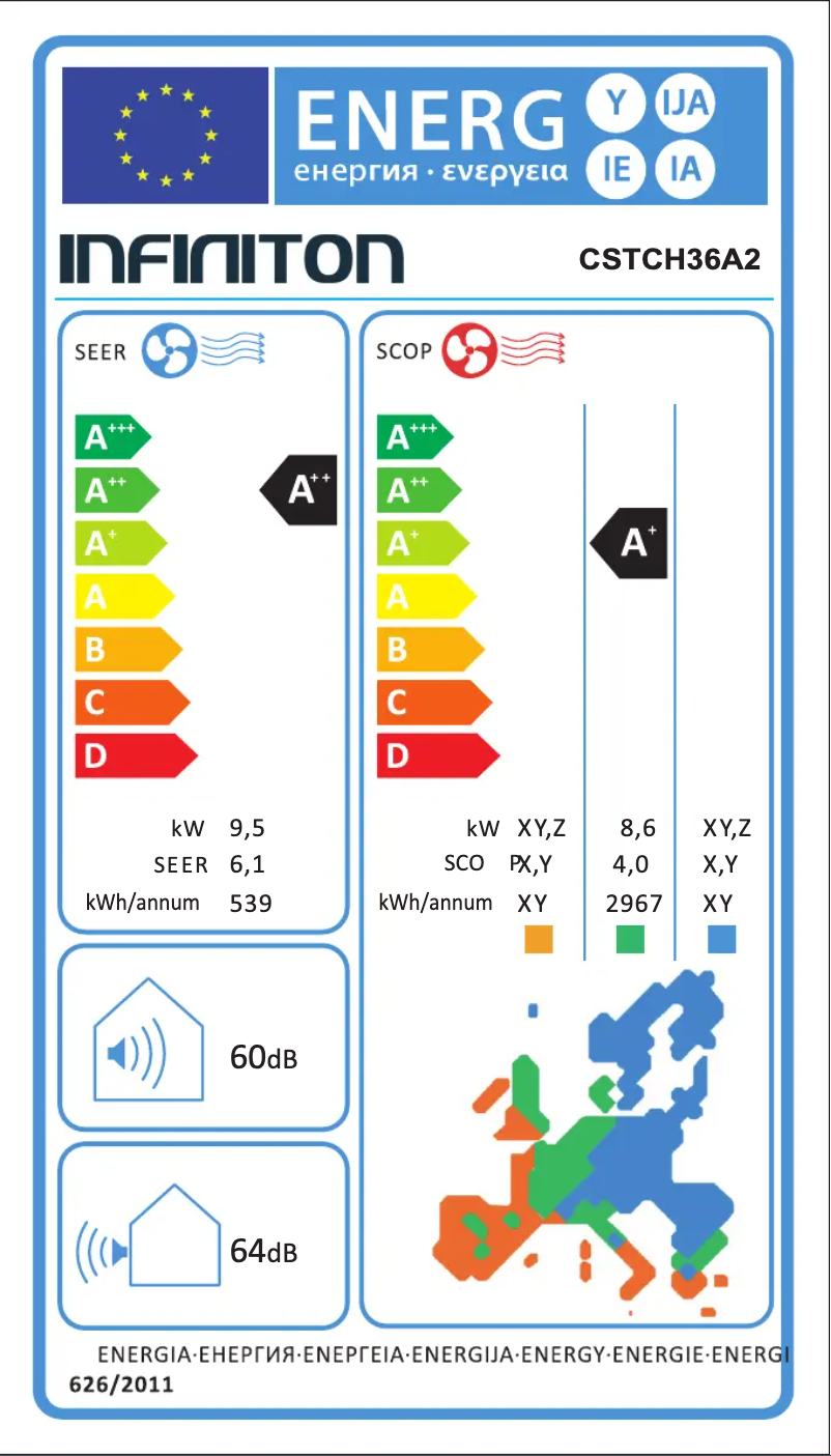 Page n°1 - Label énergétique Infiniton CSTCH36A2