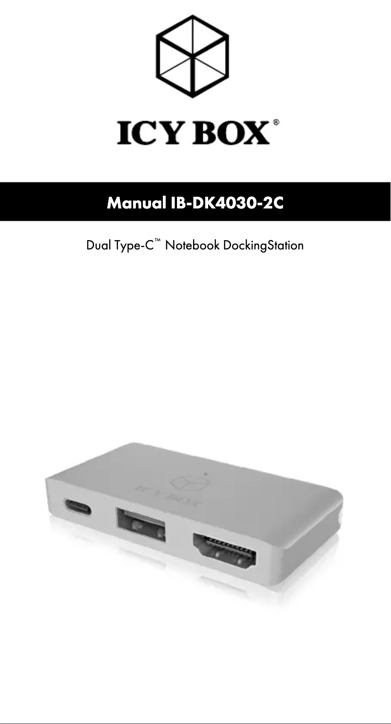 Page n°1 - Manuel utilisateur Icy Box IB-DK4030-2C