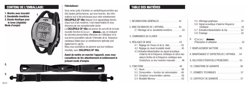 Image de la première page du manuel de l'appareil CP 16 IS