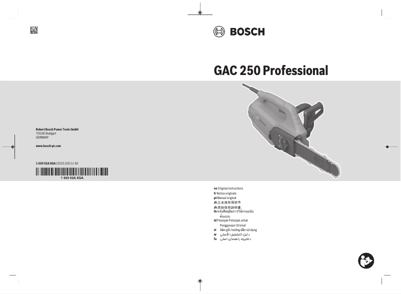 Página 1 del manual Manual de usuario Bosch GAC 250 Professional