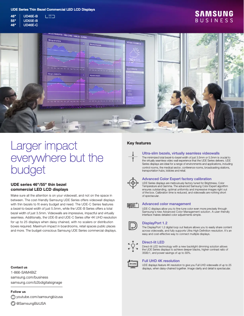 Page n°1 - Brochure Samsung UD46E-B