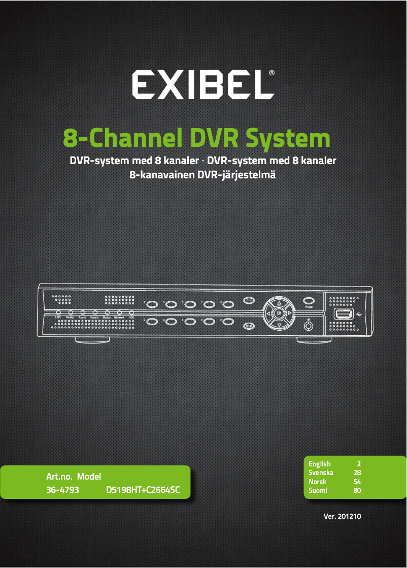 Page 1 de la notice Manuel utilisateur Exibel D5198HT
