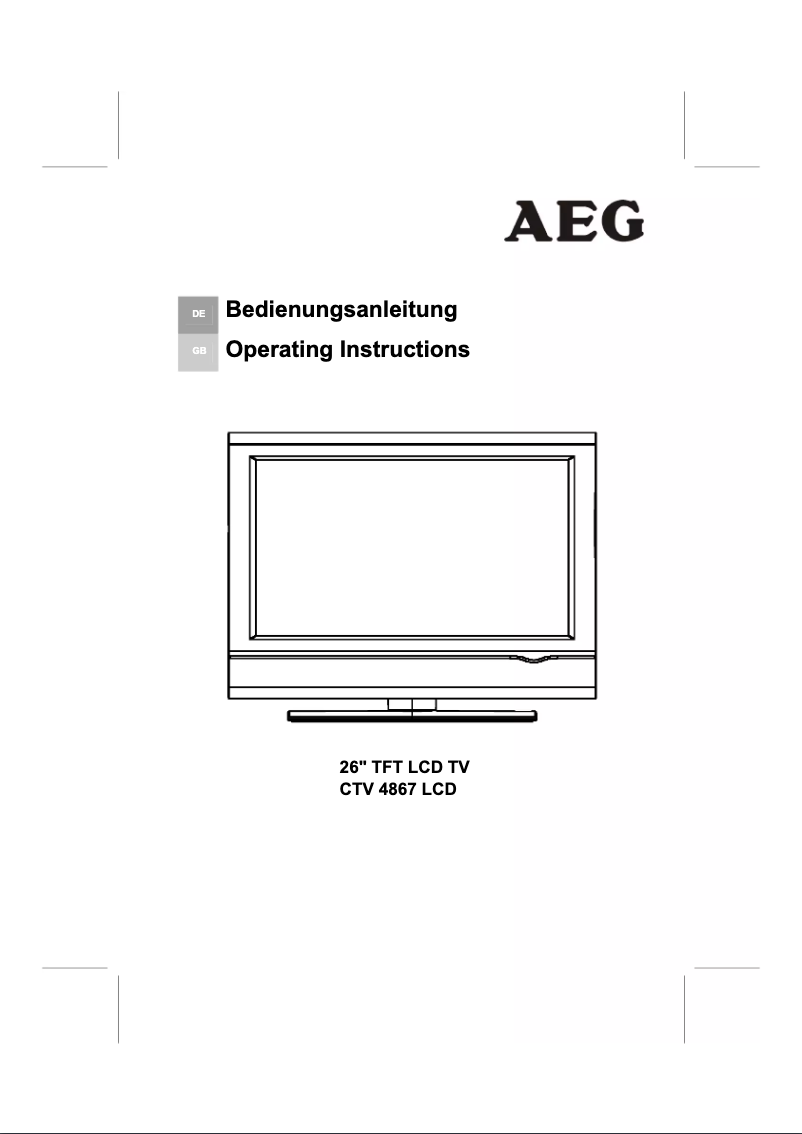 Image de la première page du manuel de l'appareil CTV 4867