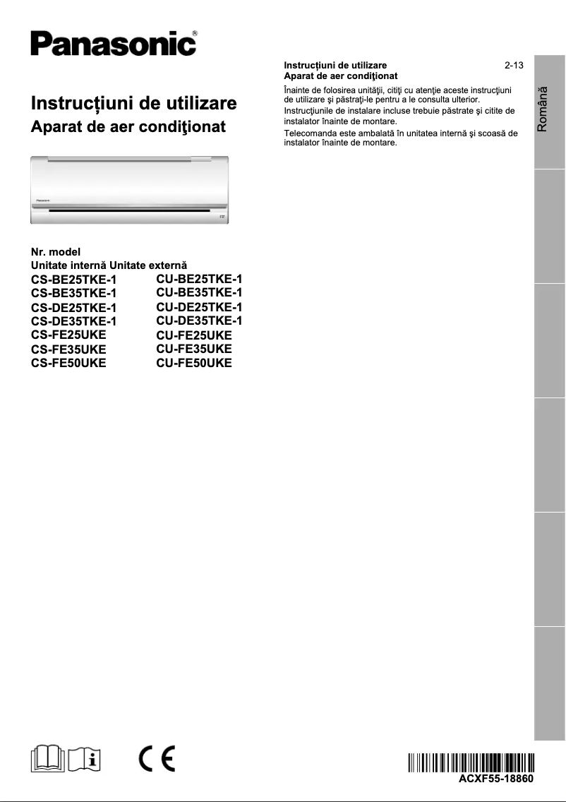 Image de la première page du manuel de l'appareil CS-FE35UKE